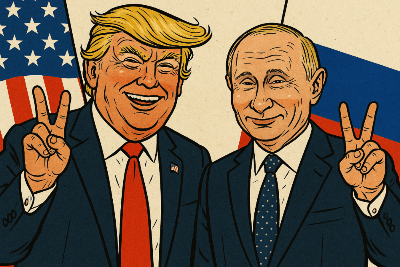 Trump and Putin poster