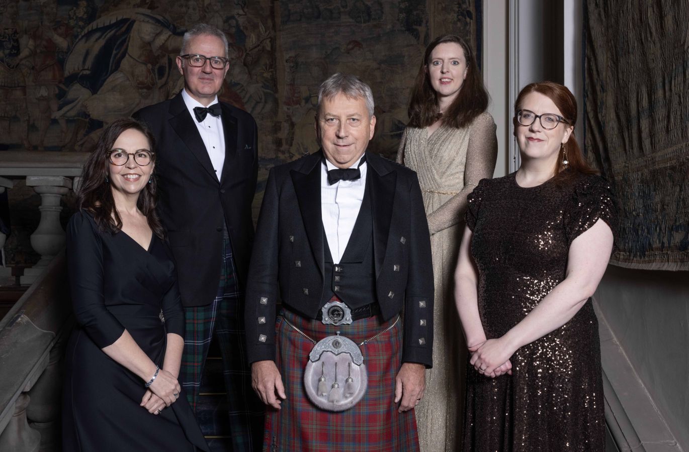 Professor Meryl Kenny (right) with the other Chancellor's Award winners and University of Edinburgh Principal Peter Mathieson. Photo credit: Neil Hanna