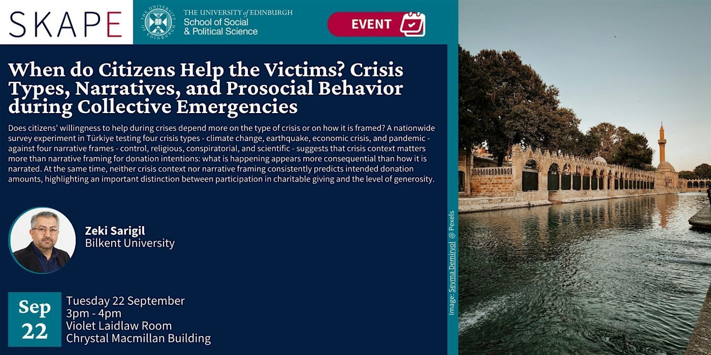 Image of the speaker and event details 
