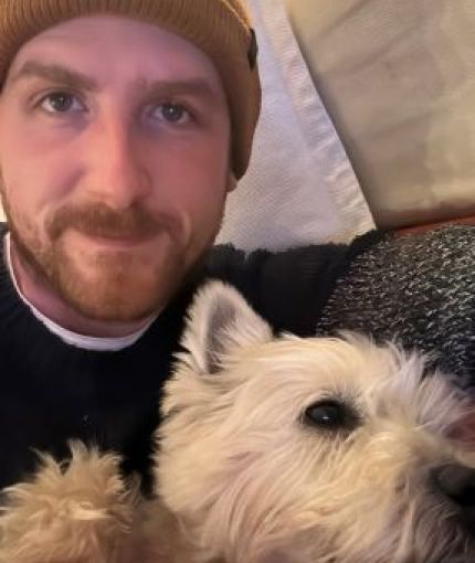 Lee McNeish and pet dog