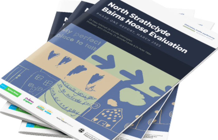 The cover of the Bairns Hoose Evaluation report