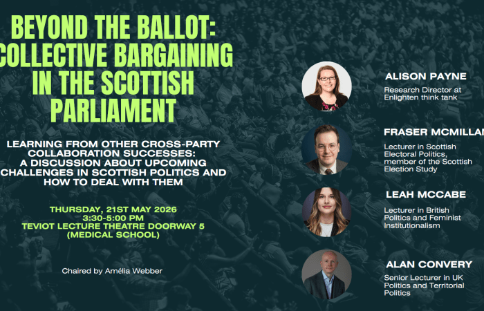 Images of the event speakers along with details of the event