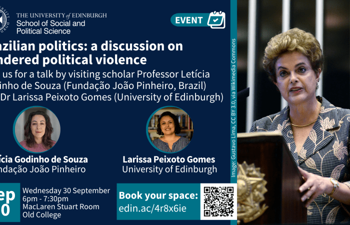 Image of Dilma Rousseff and the event hosts