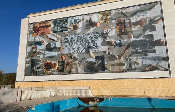 Image of the Sun Baths billboard at Villa Marina