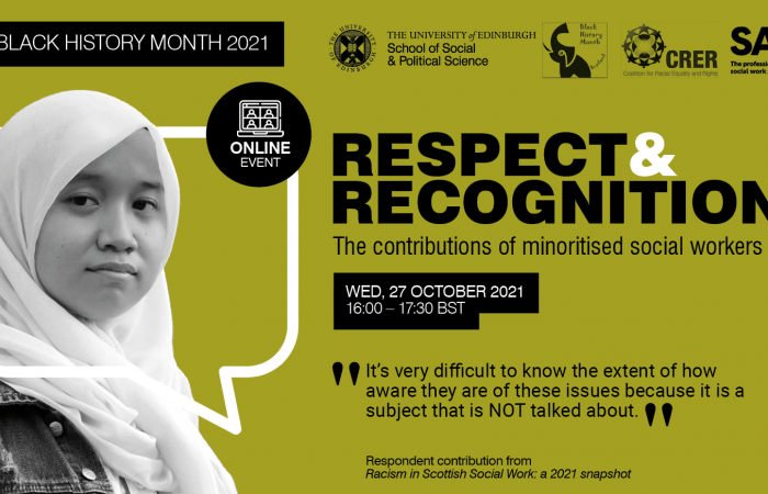 Social Work Black History Month event poster