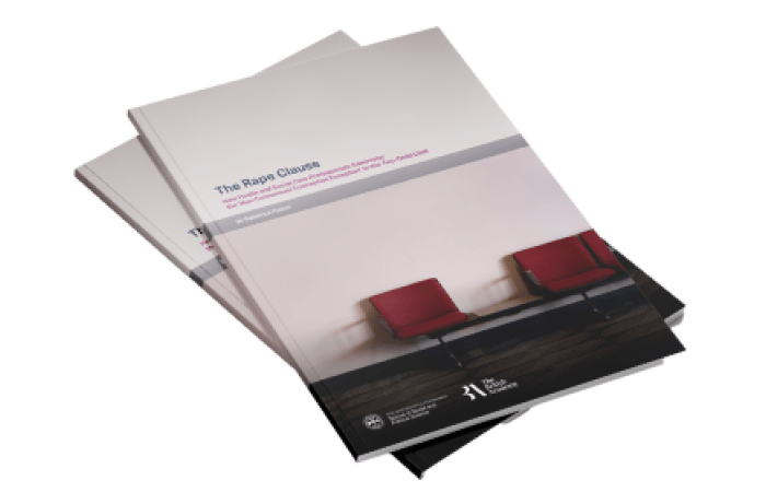 Cover image of The Rape Clause report
