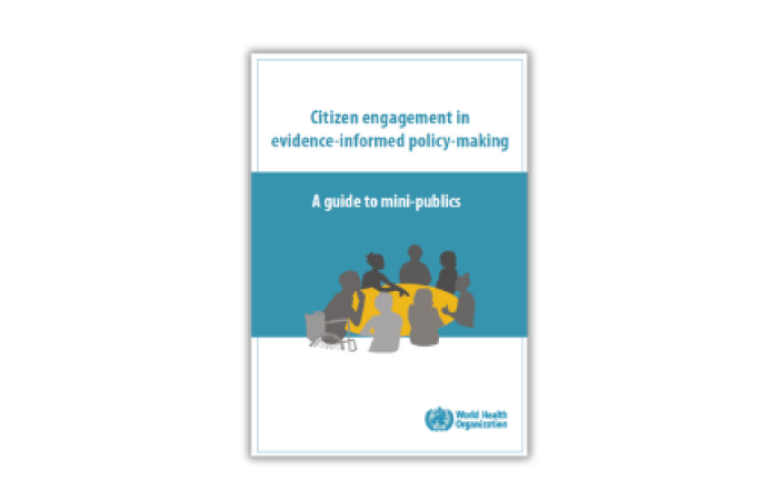 Cover image of the WHO guide to mini-publics