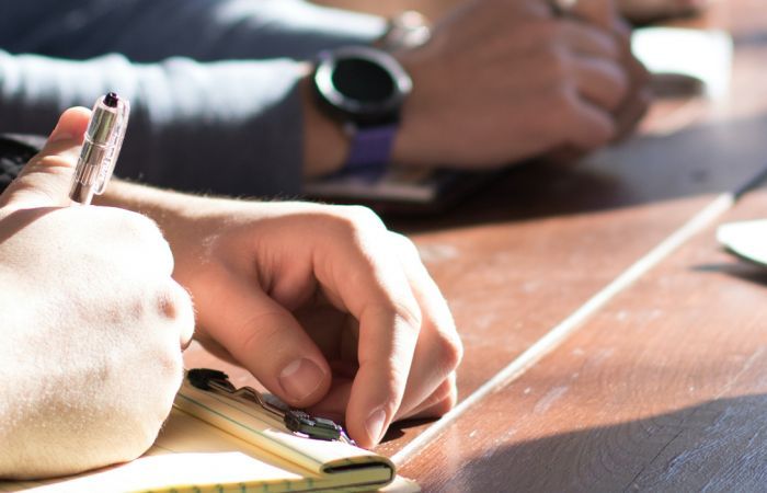 person taking notes